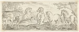 Caballos Animales (título de la serie) de Abraham de Bruyn (possibly)