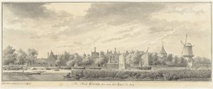 Vista de Gouda, desde el otro lado del río IJssel de Abraham de Haen (II)