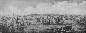 Batalla en los Downs, c1639 de Abraham de Verwer