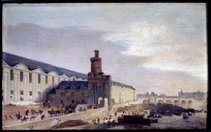 Vista de Porte Neuve y Galerie du Louvre alrededor de 1640 de Abraham de Verwer