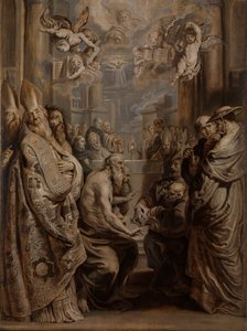 La disputa sobre la presencia de Cristo en la Eucaristía de Abraham van Diepenbeeck