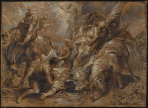La conversión de San Pablo de Abraham van Diepenbeeck after Peter Paul Rubens
