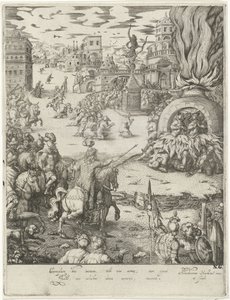 Sadrac, Mesac y Abednego en el horno de fuego de Abraham van den Hecken