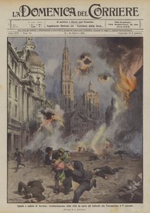Agonía y caída de Amberes, bombardeo de la ciudad por parte de los alemanes que la ocuparon el 9 del corriente de Achille Beltrame