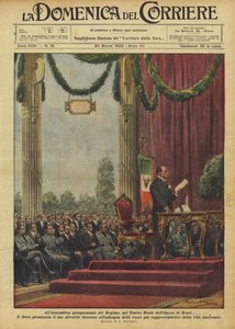 En la Asamblea quinquenal del Régimen, en el Teatro Real de la Ópera en Roma