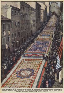 También este año, para la fiesta del Corpus Christi, la población de Genzano (Roma) ha extendido sobre las calles