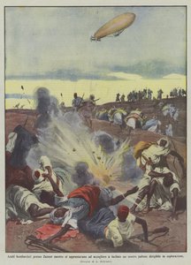 Árabes bombardeados cerca de Zanzur mientras se preparaban para recibir a tiros a nuestro globo de Achille Beltrame