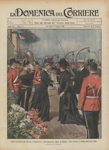 Llegada a Génova de los Soberanos de Inglaterra y la emperatriz madre de Rusia y su encuentro