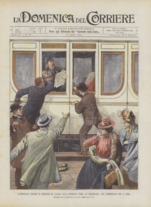 Atentado contra el Príncipe de Gales en la estación Norte de Bruselas, en la tarde del 4 de marzo de Achille Beltrame