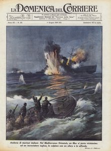 Audacia de marineros italianos de Achille Beltrame