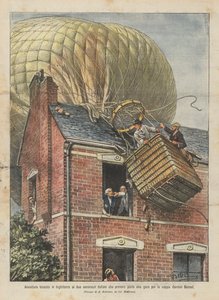 Aventura vivida en Inglaterra por los dos aeronautas italianos que participaron en la carrera por la copa Gordon Bennet de Achille Beltrame