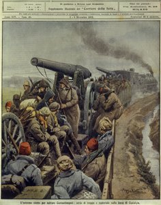 Guerras Balcánicas (1912-1913), Último esfuerzo para salvar Constantinopla enviando tropas y bienes a la línea de Ciafalda, 1 de diciembre de Achille Beltrame