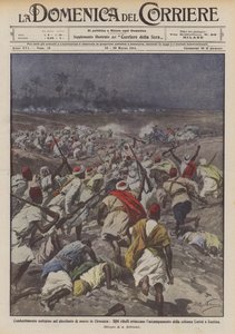 Combate nocturno en la luna llena de marzo en Cirenaica, 2000 rebeldes atacan el campamento