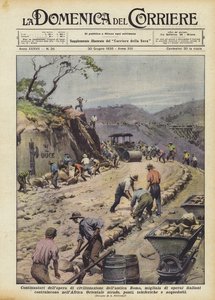 Continuadores de la obra de civilización de la antigua Roma, miles de obreros italianos