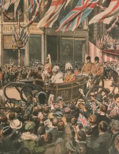 Ilustración de portada del jubileo del Rey Jorge V; Londres, Inglaterra de Achille Beltrame