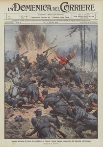 Sangriento bautismo de fuego de los garibaldinos en Francia, trinchera alemana conquistada a la bayoneta en Argonne
