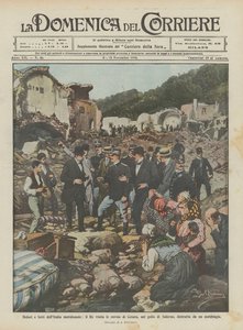 Dolores y lutos del sur de Italia, el Rey visita las ruinas de Cetara, en el golfo de Salerno de Achille Beltrame