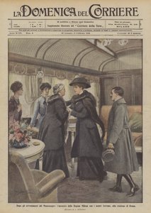 Después de los acontecimientos de Montenegro, el encuentro de la Reina Milena con nuestros Soberanos, en la estación de Roma