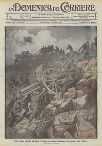 Después de la última ofensiva en el Carso, la recuperación de los cañones abandonados por los austriacos en las dolinas de Achille Beltrame