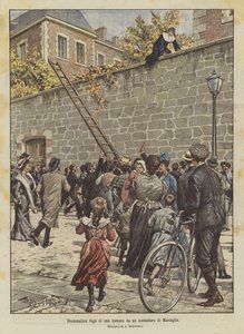 Dramática fuga de una monja de un monasterio de Marsella de Achille Beltrame