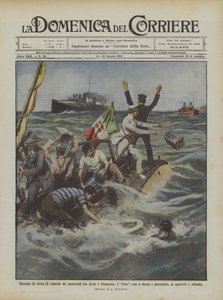 Durante la carrera de velocidad de lanchas entre Anzio y Fiumicino, el Eolo, con a bordo