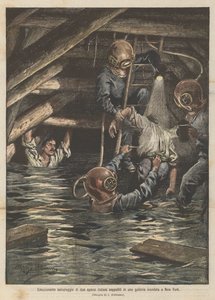 Emocionante rescate de dos obreros italianos enterrados en un túnel inundado en Nueva York