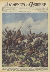 Episodios de la guerra en España, cargas de caballería en plena batalla motorizada