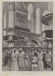 Funerales por Humberto I en la catedral de Milán, el día 4 de Achille Beltrame