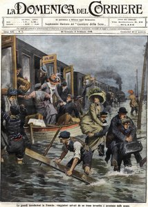 Inundaciones en los alrededores de París en enero de 1910. Portada de la 