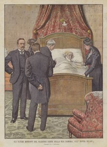 Los últimos momentos del maestro Verdi en su habitación, en el Hotel Milan de Achille Beltrame
