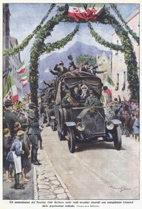 Los excursionistas del Touring Club Italiano en los valles trentinos recibidos con acogida