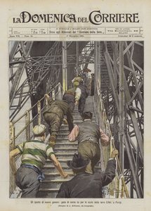 Los deportes de nuevo género, carrera de escaleras en la torre Eiffel, en París