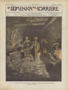Los trabajos para el túnel del Simplón, en las entrañas de la montaña