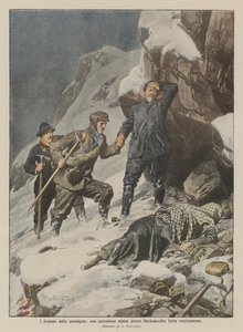 Los dramas de la montaña, una ascensión alpina cerca de Bardonecchia que terminó trágicamente de Achille Beltrame