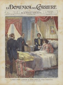 El drama de Bolonia, la notificación de la orden de arresto a la condesa Bonmartini-Murri de Achille Beltrame