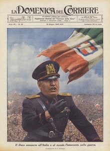 El Duce anuncia a Italia y al mundo la intervención en la guerra
