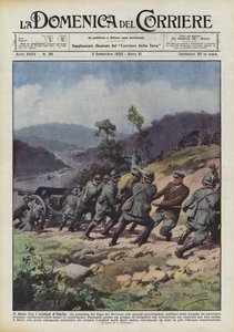 El Duce entre los soldados de Italia