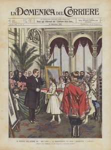 El jubileo del autor de Quo Vadis?, la presentación de regalos a Sienkiewicz en Varsovia