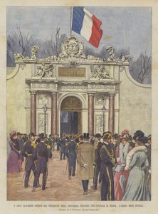 El gran banquete ofrecido por el presidente de la República Francesa en el arsenal de Tolón, la llegada de los invitados
