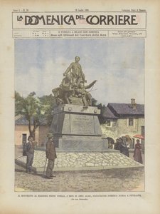 El monumento al mayor Pietro Toselli, el héroe de Amba Alagi, inaugurado el domingo pasado en Peveragno