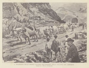 El Transporte de las Grandes Calderas para el Túnel del Sempione