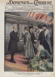 La bienvenida al Presidente de los Estados Unidos en la capital de Italia