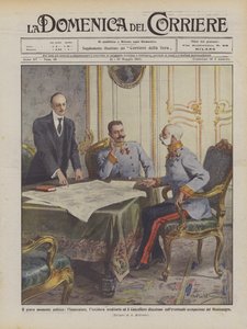 El grave momento político, el Emperador, el Archiduque heredero y el Canciller discuten