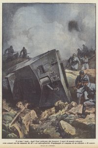 El primer tanque de los hunos capturado por los franceses