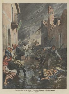 El terrible ciclón que se desató el 3 de este mes sobre el pueblo de Scordia (Catania) de Achille Beltrame