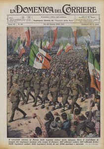 El triunfal regreso a la Patria de las Legiones que vuelven de España