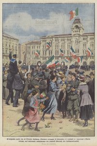 El júbilo en las calles de Trieste italiana