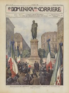 Inauguración del monumento a Giuseppe Parini, en Milán, 26 de noviembre de 1899