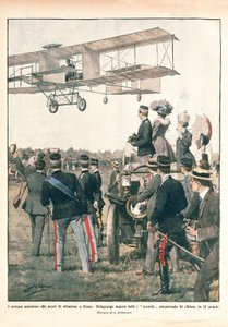 Italia, El vuelo de Leo Delagrange, La Domenica del Corriere de Achille Beltrame