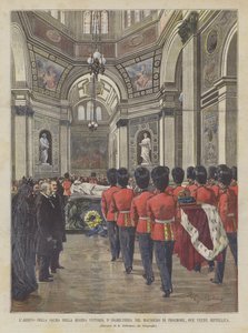La llegada del cuerpo de la Reina Victoria de Inglaterra al mausoleo de Frogmore, donde fue sepultada